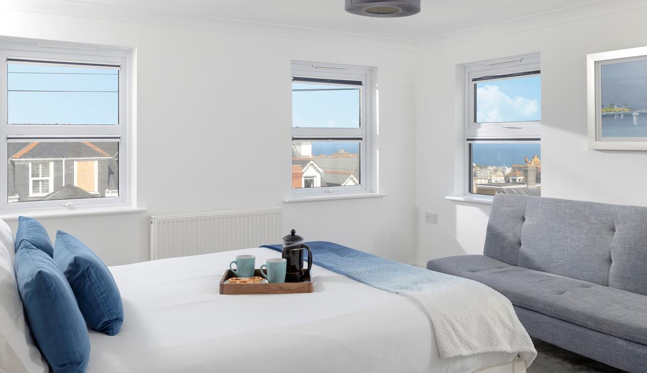 The sofa in bedroom 4 can also be made into a single bed, so extended family can all enjoy a break to St Ives.