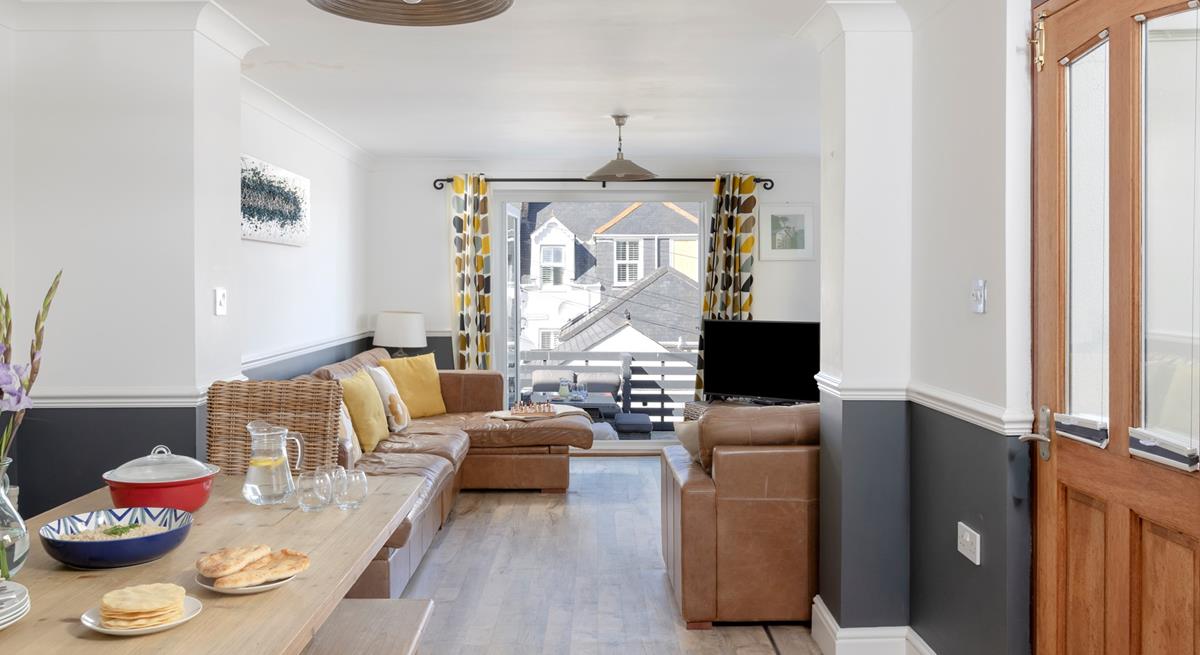 Everyone can sit around the dinner table and enjoy a delicious meal.