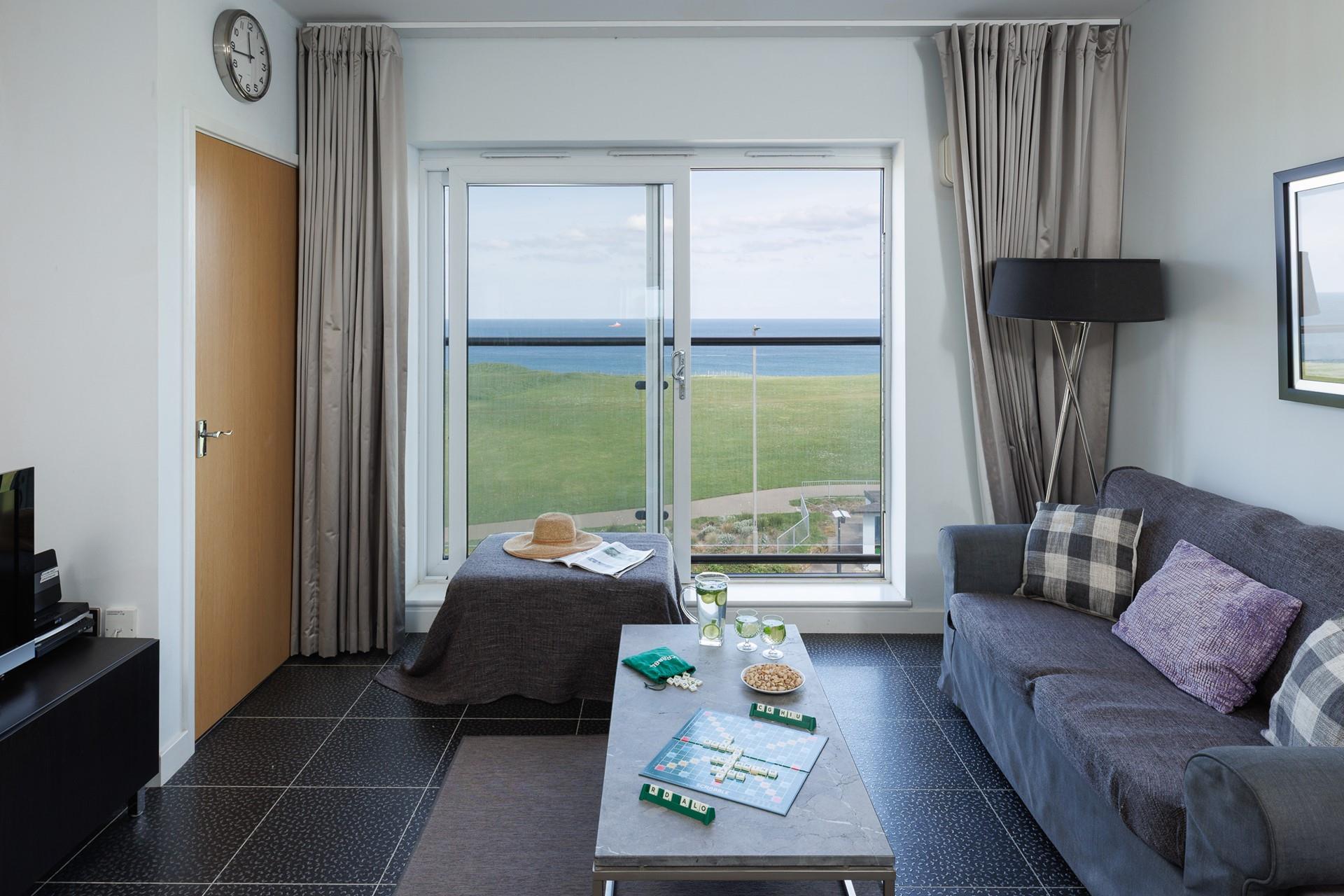 The living area offers a relaxing place to put your feet up after a day of exploring.