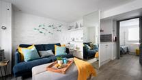 The living space is laid out in an open plan fashion for a relaxed and comfortable living environment.
