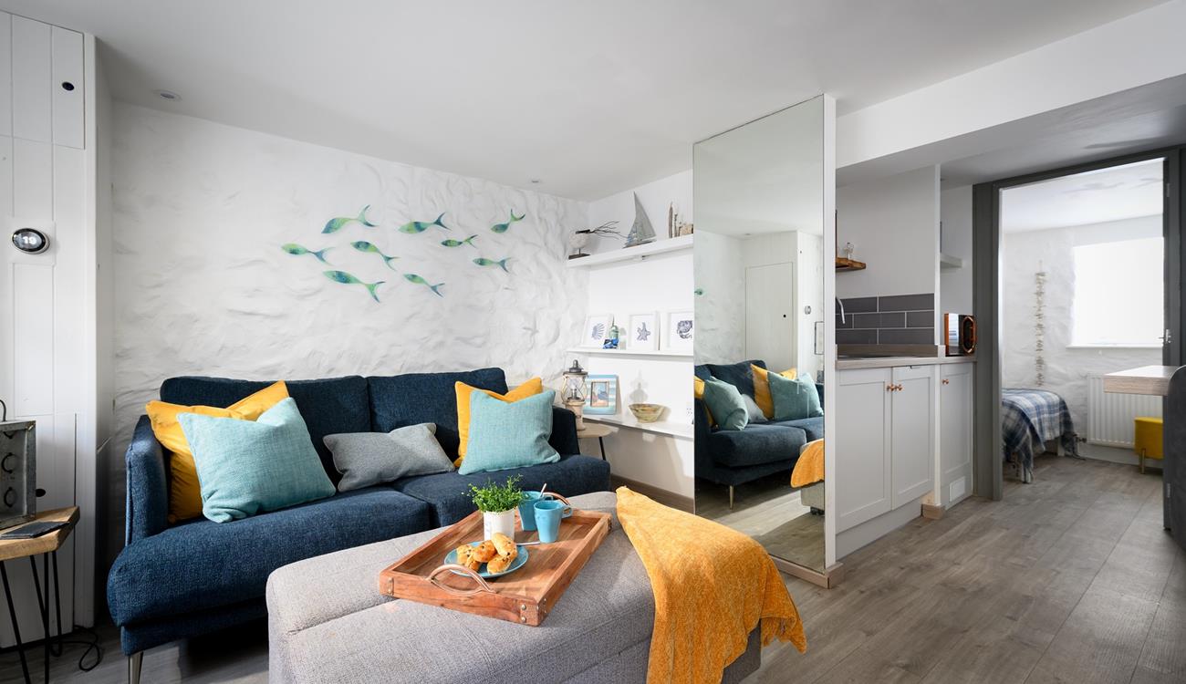 The living space is laid out in an open plan fashion for a relaxed and comfortable living environment.