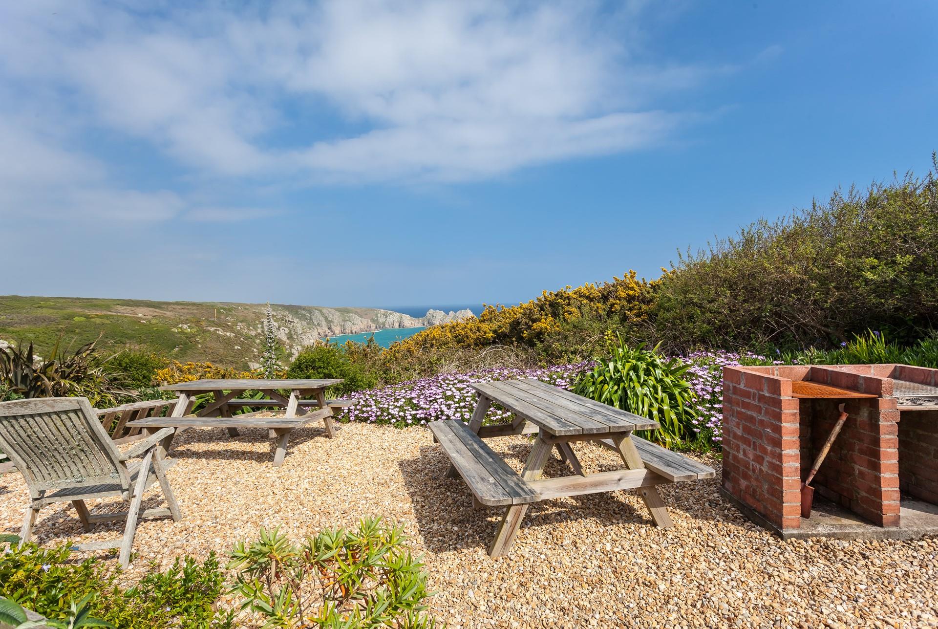 Treat yourself to breakfast al fresco overlooking the stunning coastline.