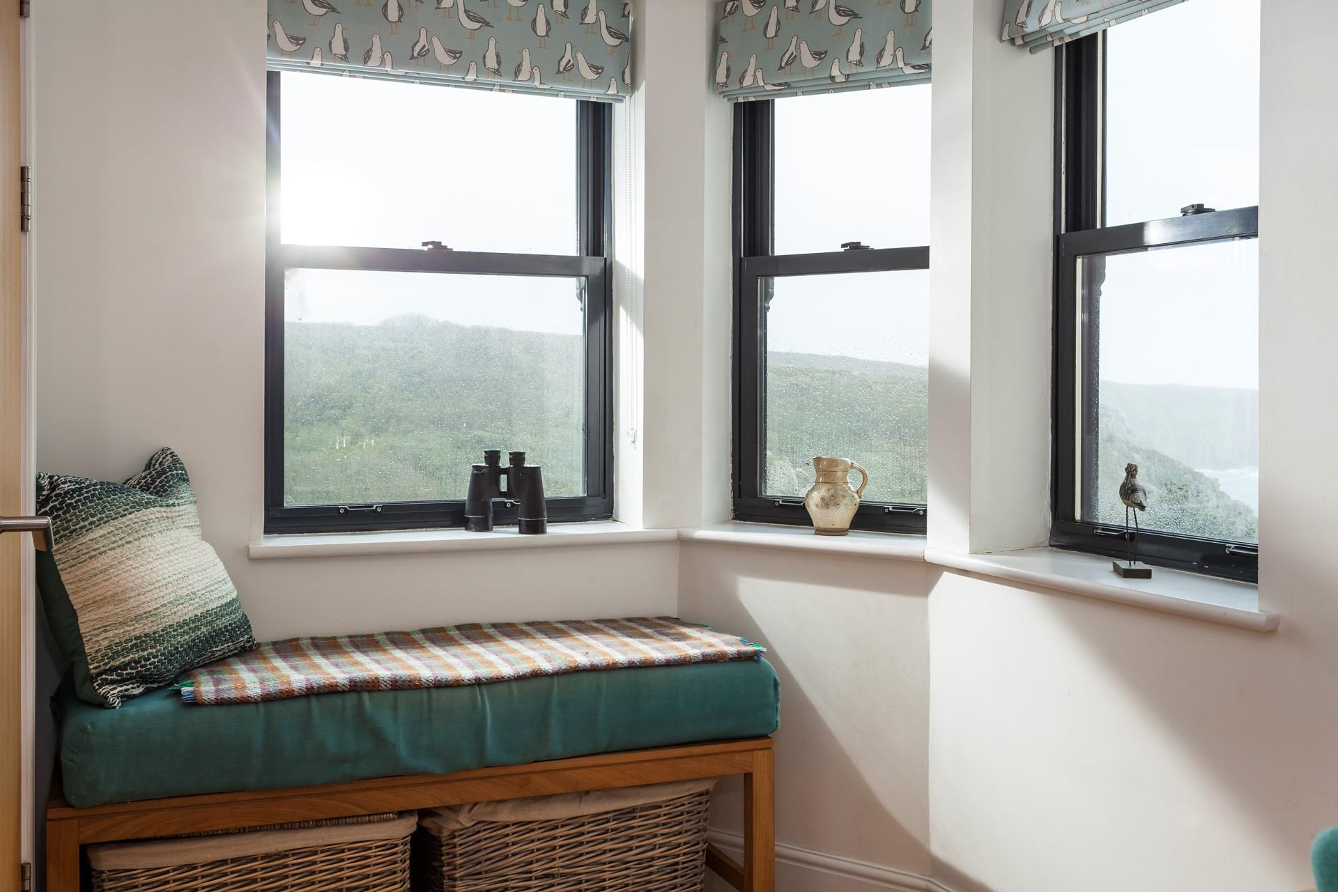 In the winter months, storm watch from the window.