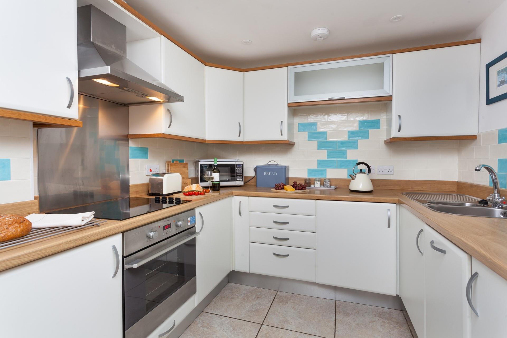 Cook up a storm in your well-equipped kitchen.