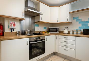 The kitchen is well-equipped with all you need.