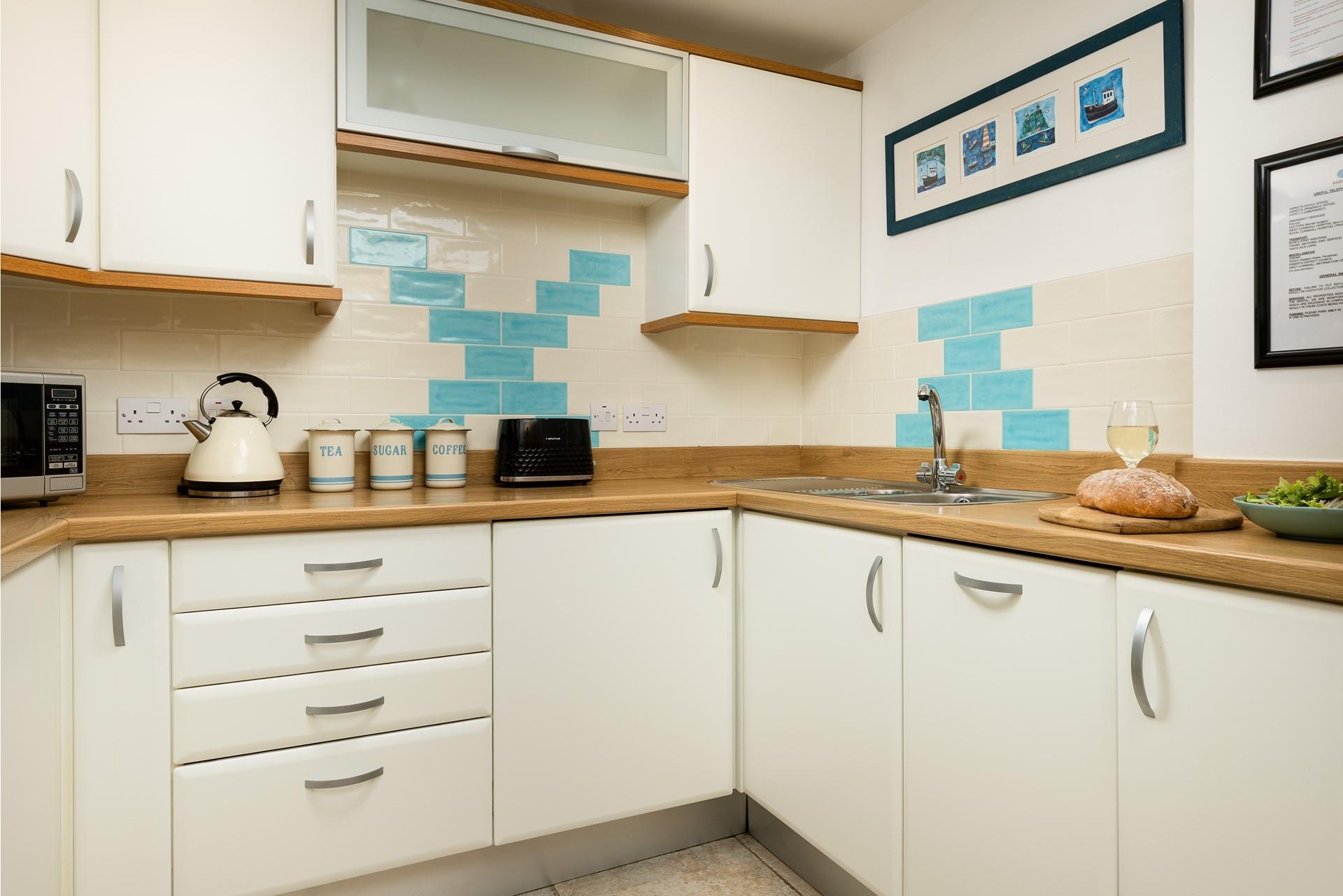 The kitchen is well-equipped with all you need.