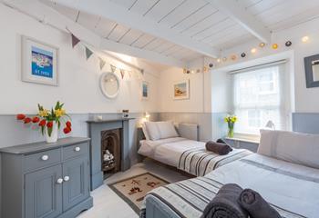 Bedroom 2 boasts stunning nautical themed decor and is perfect for children and adults.