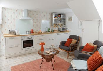 Cook up a storm in the well-equipped modern kitchen.