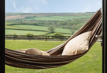 The hammock offers the perfect spot to forget the world and lose yourself in a good book whilst enjoying some Cornish sun.