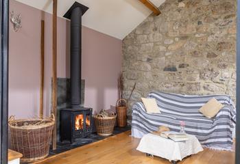 Cosy up and read a book with a glass of wine on the sofa, Snug Barn is a delightful retreat whatever the weather. 
