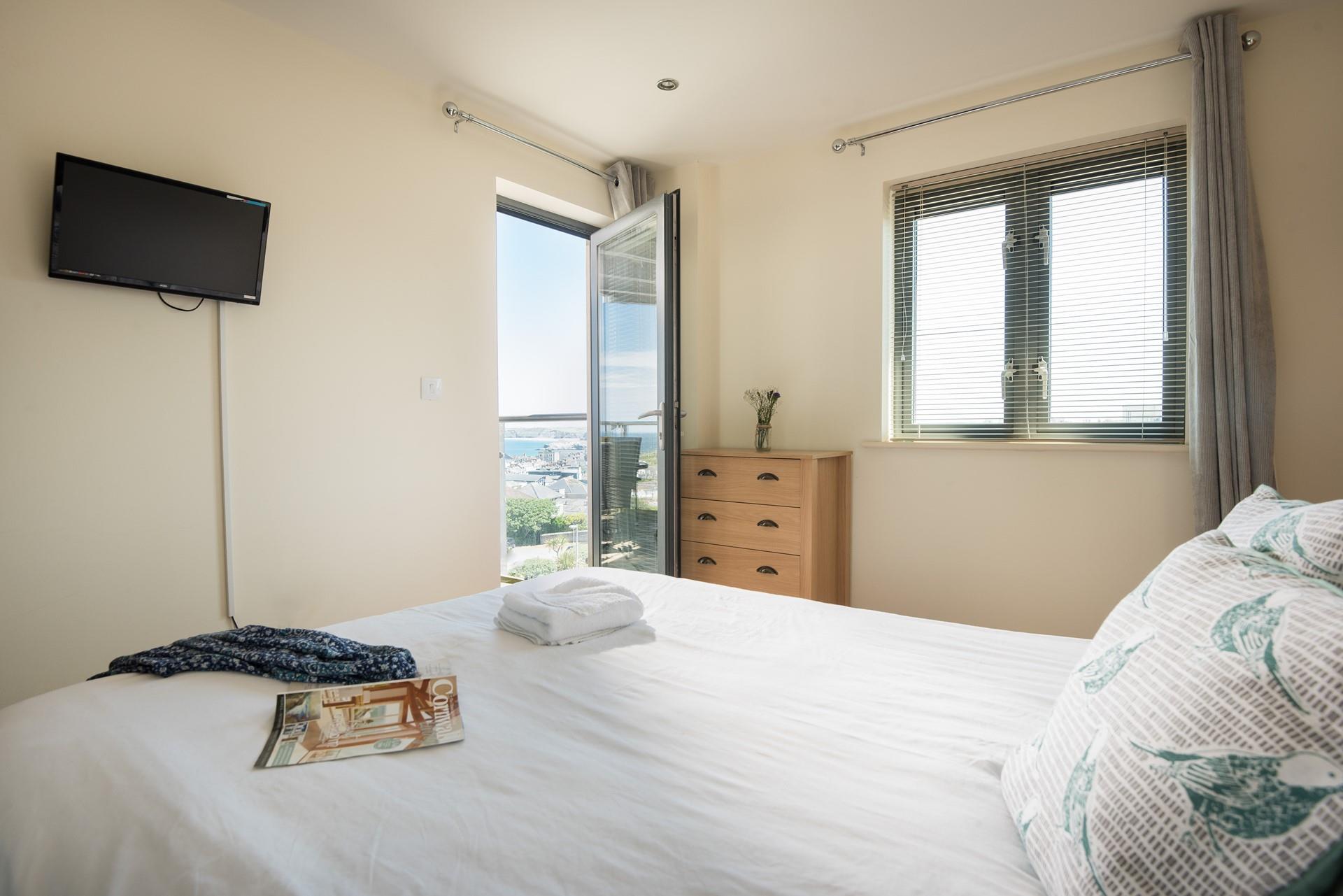 Step straight out of bed and onto the balcony to enjoy the view in the morning. 