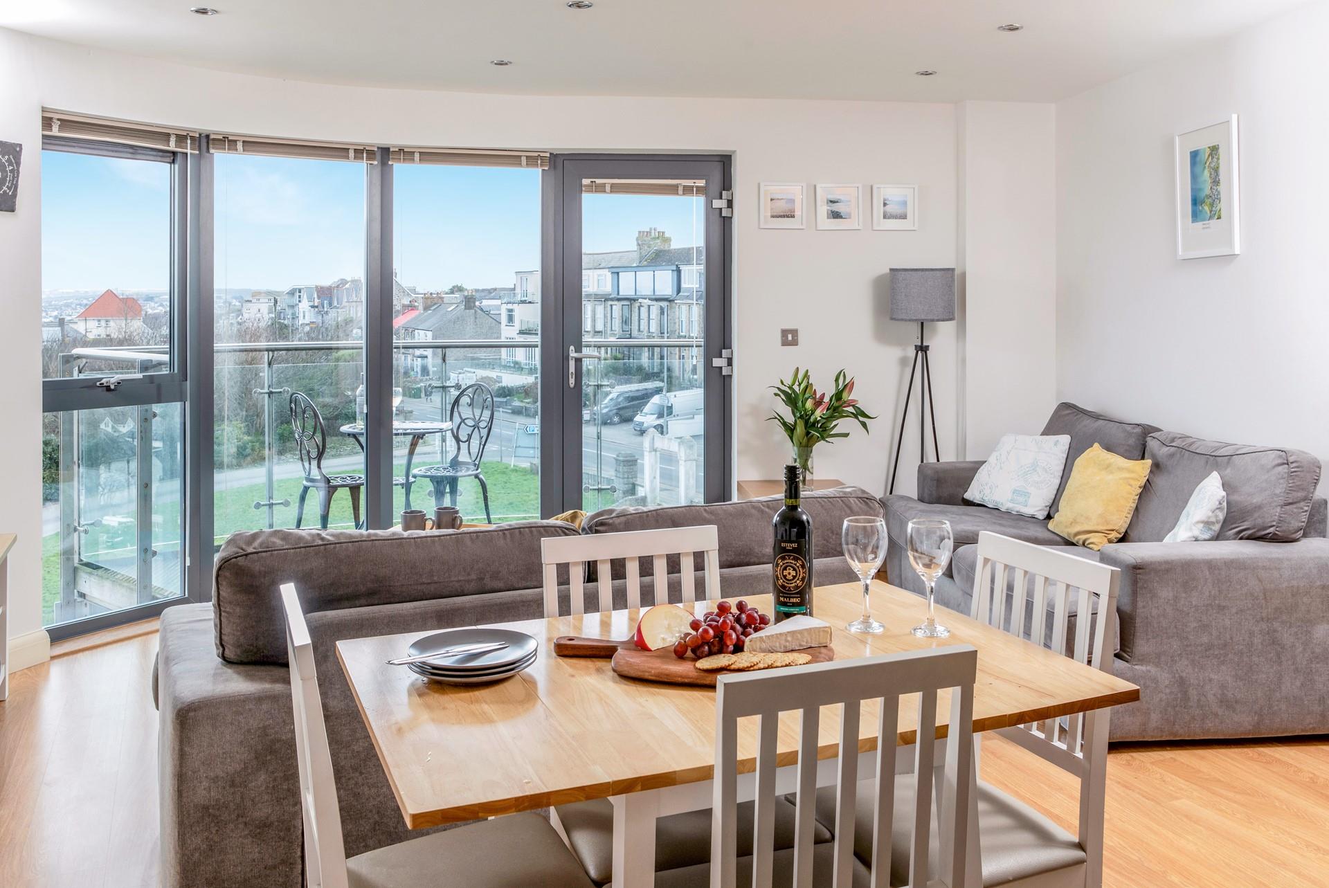 Relax and take in the views from the comfort of the sofa.