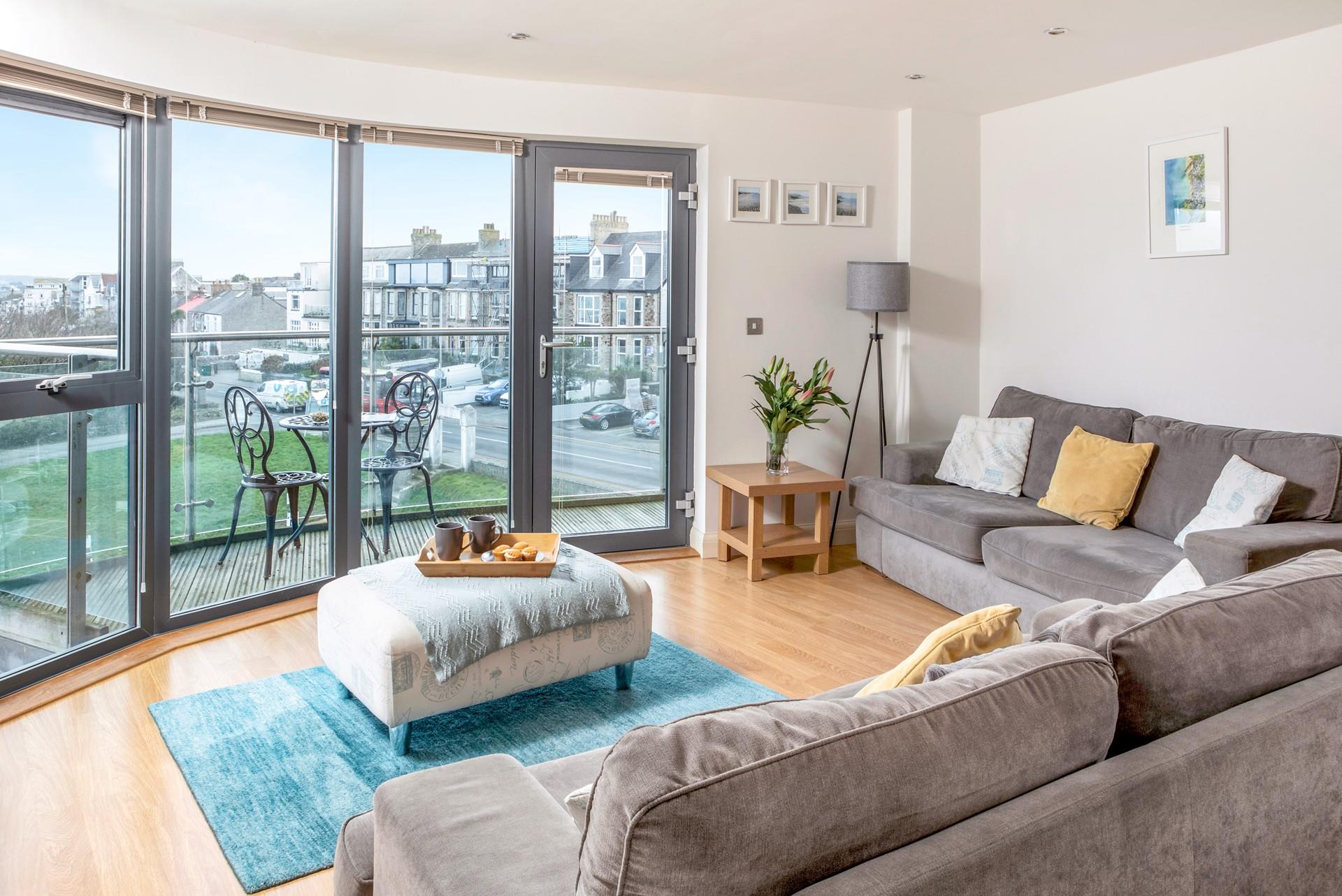 Sink into the sofa and enjoy a movie night in the evening.