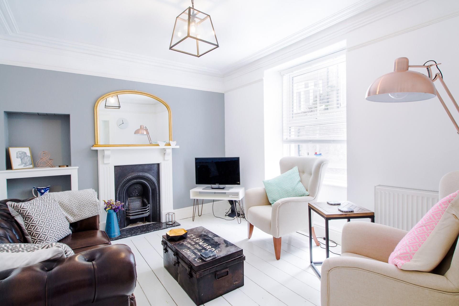 The beautiful sitting room is a cosy base for the whole family to spend evenings together.