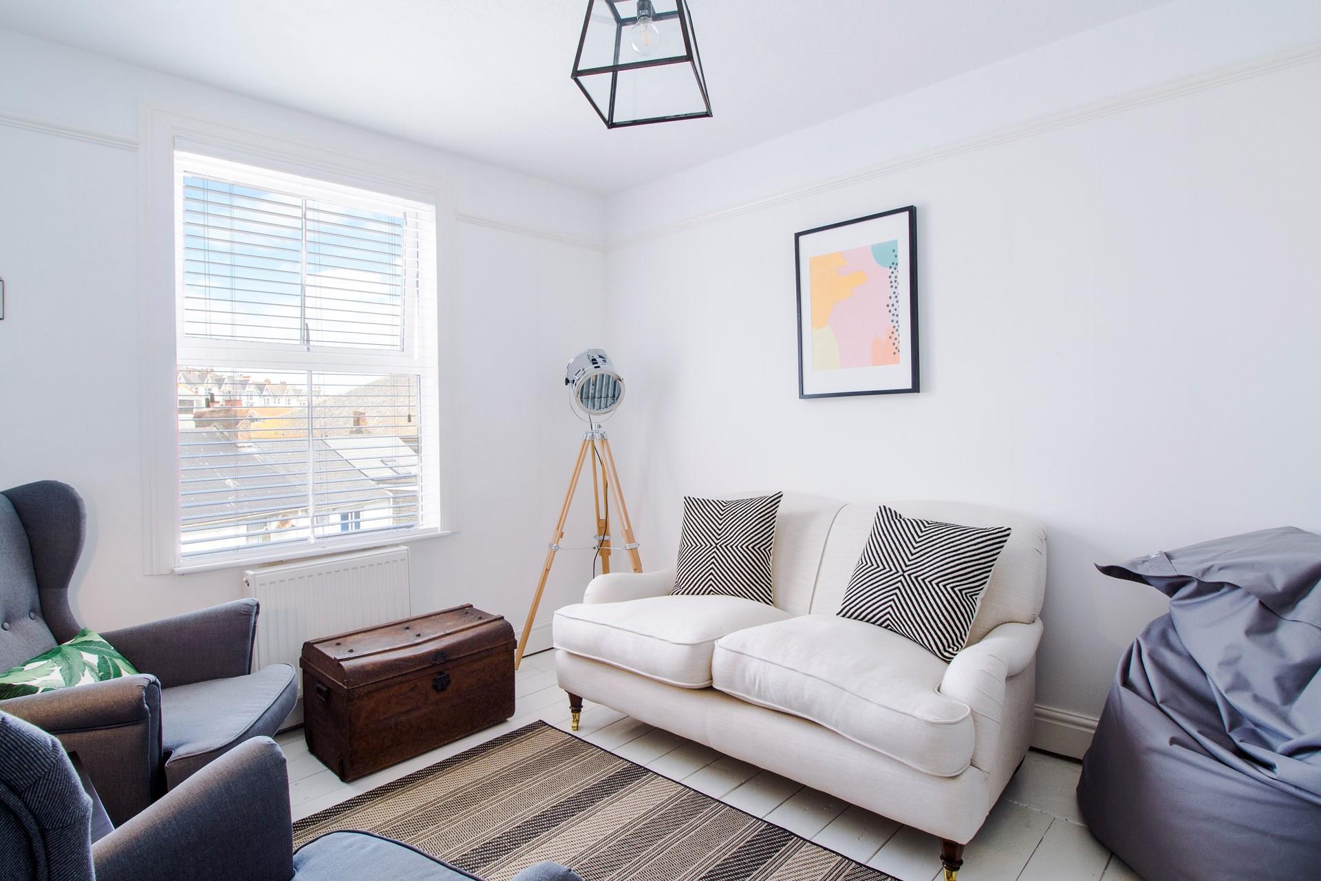 The second sitting room is a great space for the kids to relax.