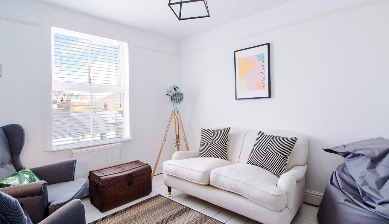 The second sitting room is a great space for the kids to relax.