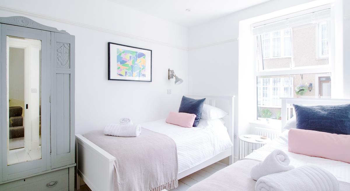 The twin beds are perfect for children or adults.