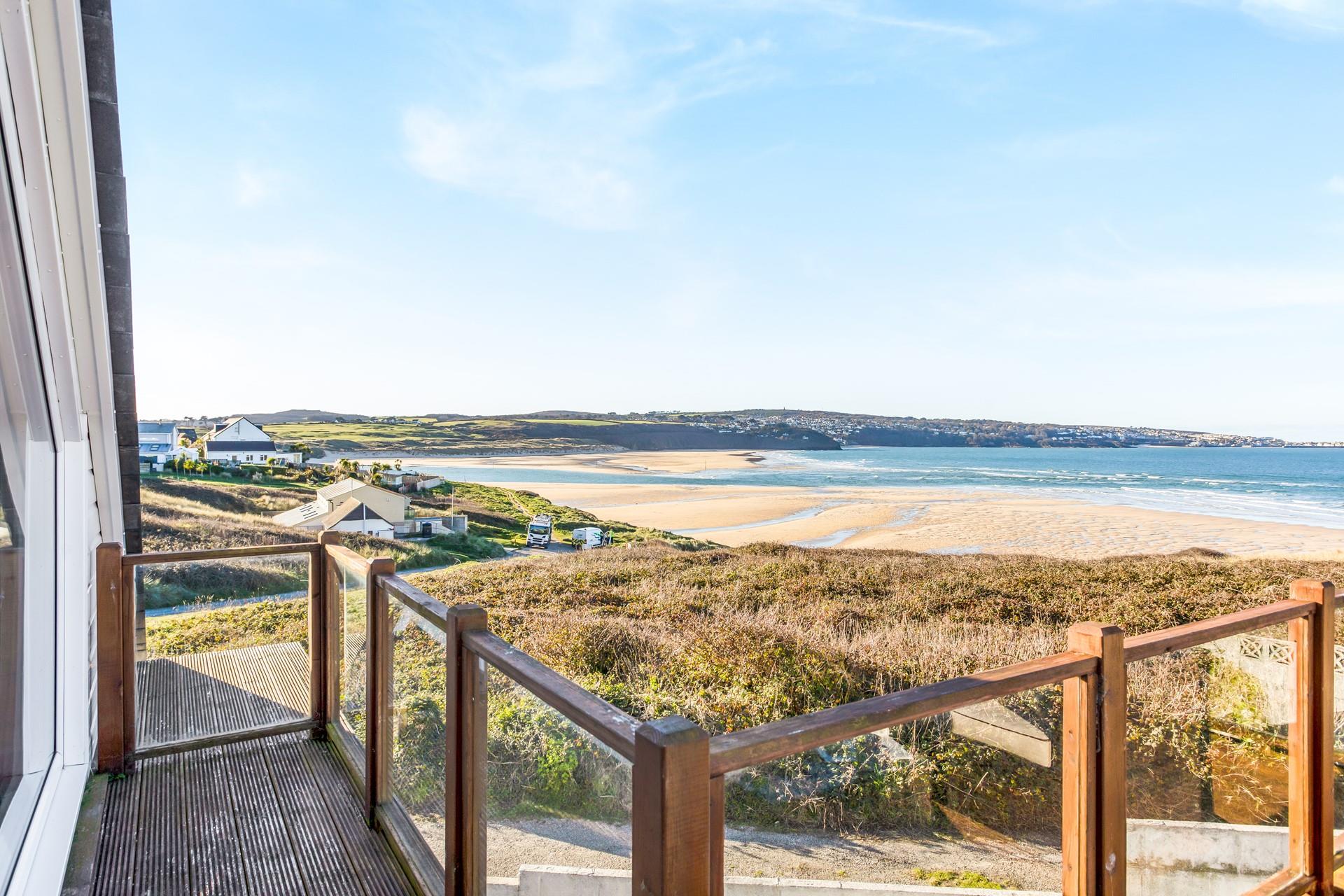 The large decking area is perfect for relaxing as the sun goes down.