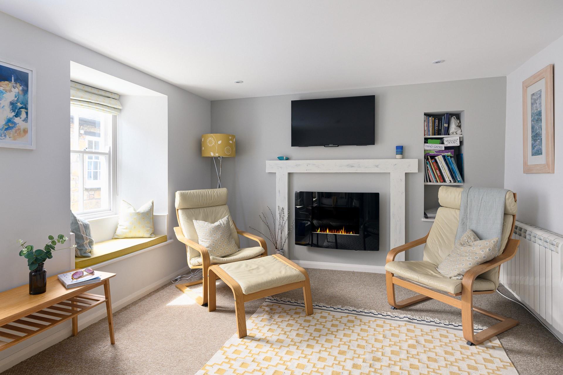 The window seats are the perfect reading spot.