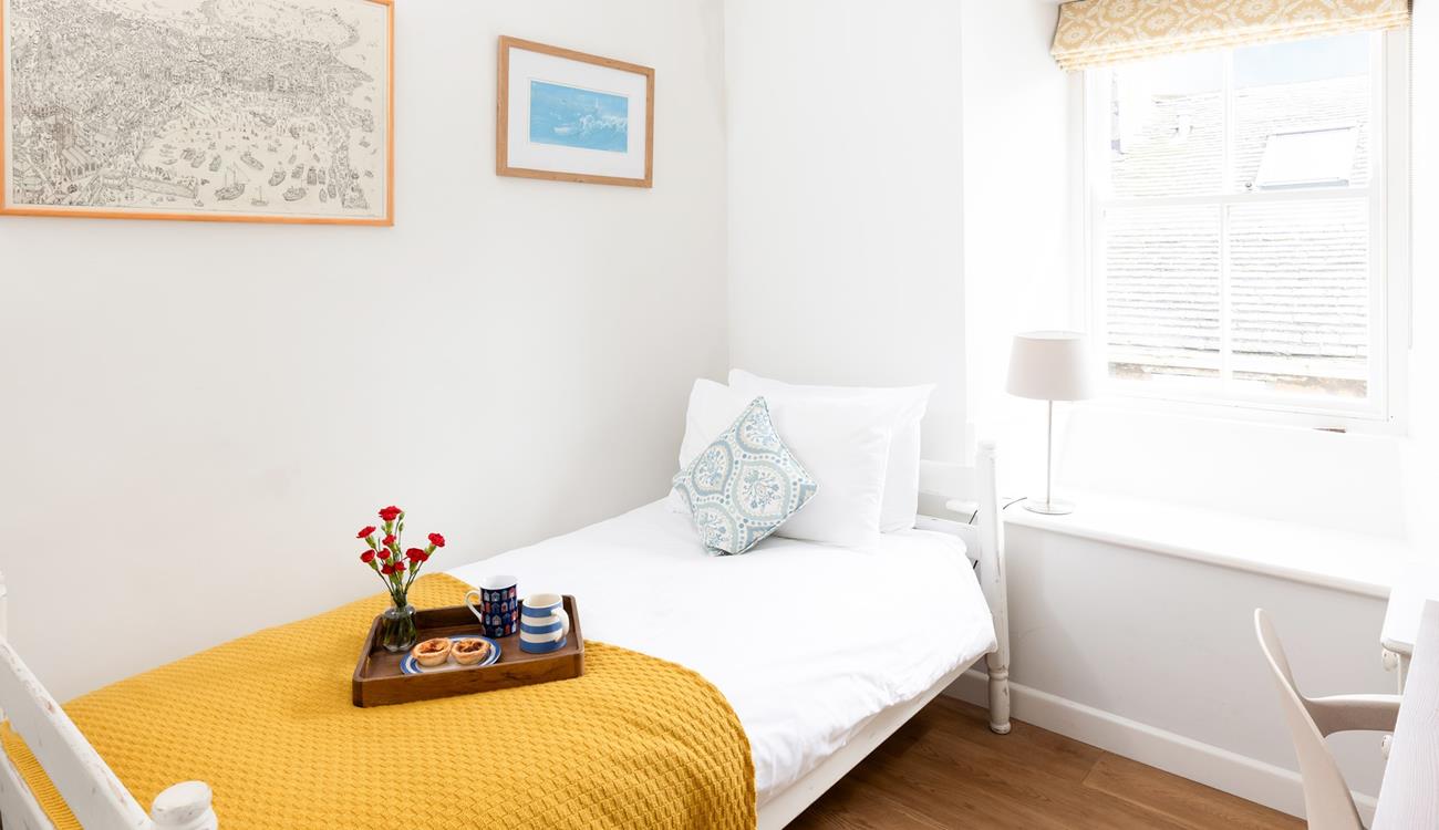 Bedroom 2 has a single bed to snuggle into each night.