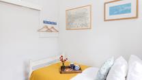 Wake up in the bright room, well-rested and ready to start your day. 