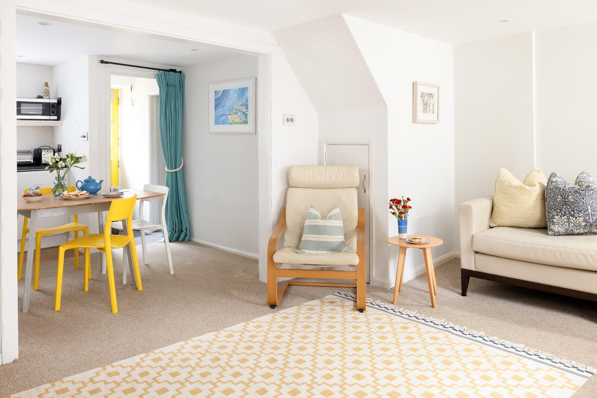 Curl into the chair and relax with a book after a day of beach adventures. 