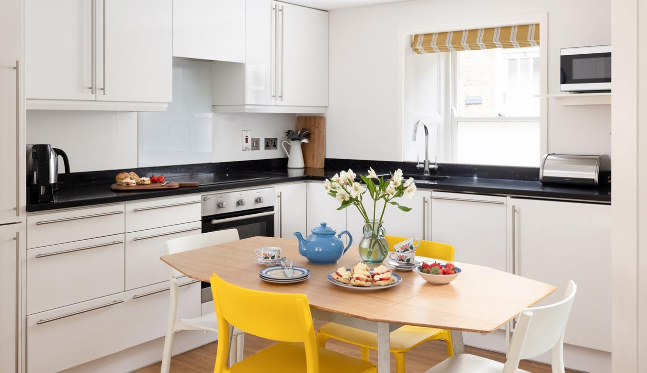 The well-equipped kitchen is perfect for cooking tasty meals.