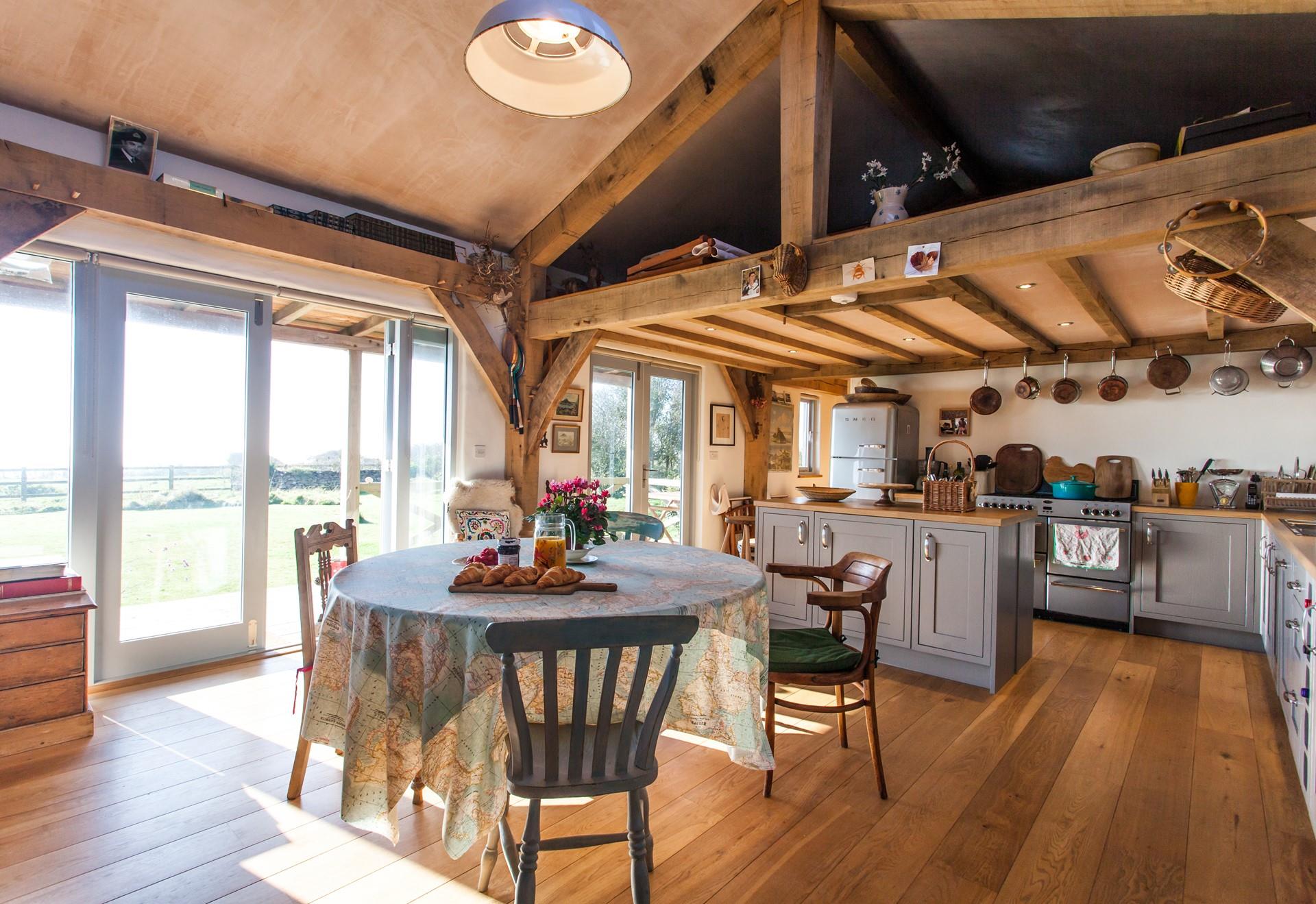 Pull open the doors and let in the fresh Cornish air whilst you eat!