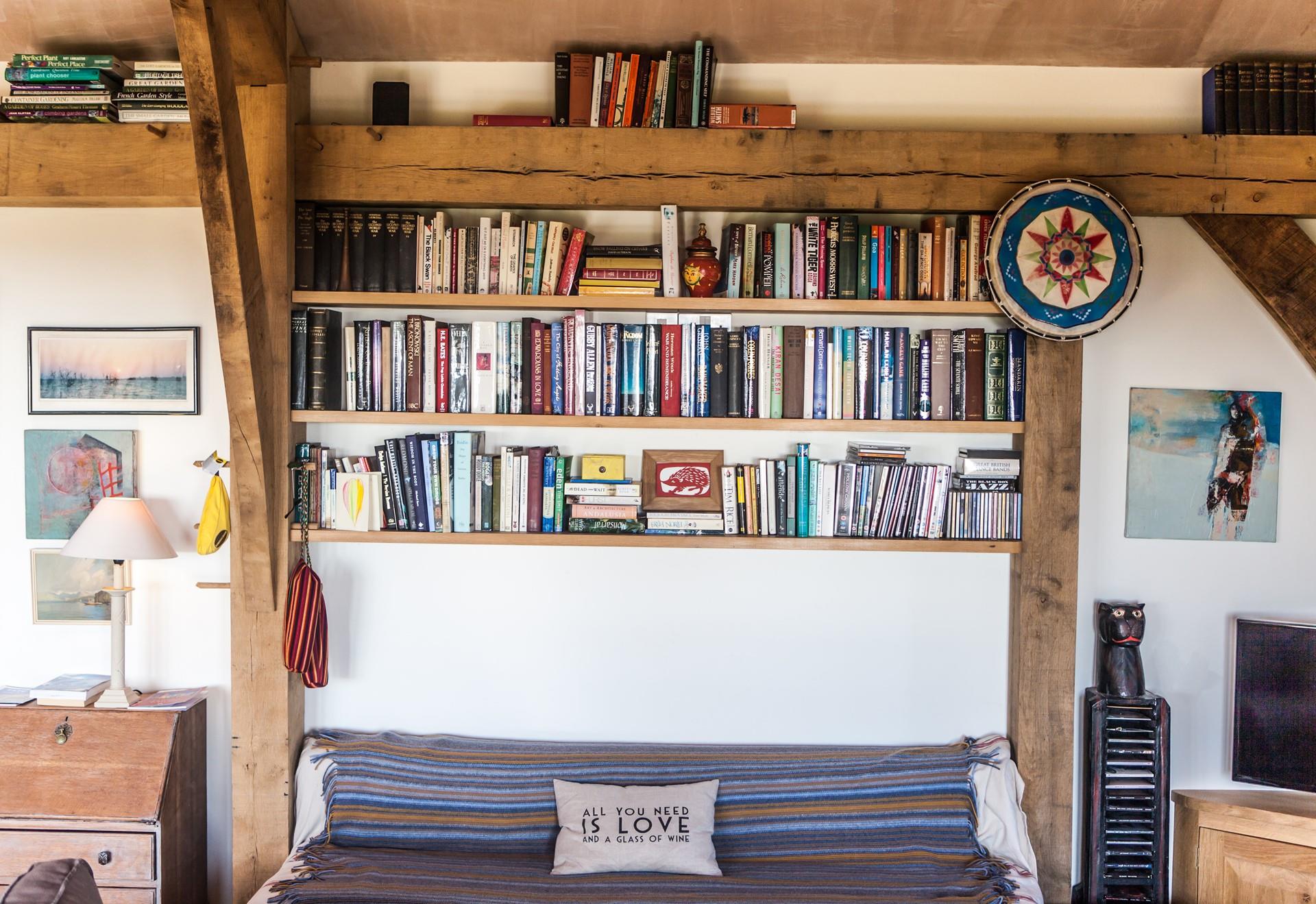 Unusual and captivating decor has been thoughtfully placed throughout the house along with a variety of reading material!
