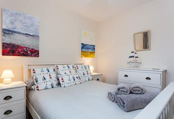 After a busy and fun-filled day exploring St Ives, snuggle up in the sumptuous bed.