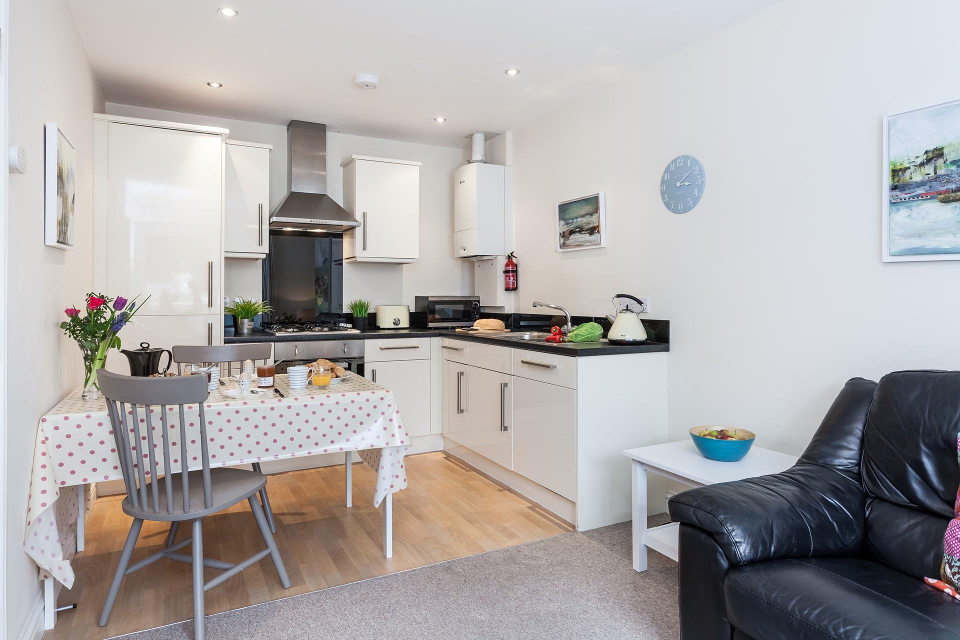 The open plan living has created a bright and airy space.