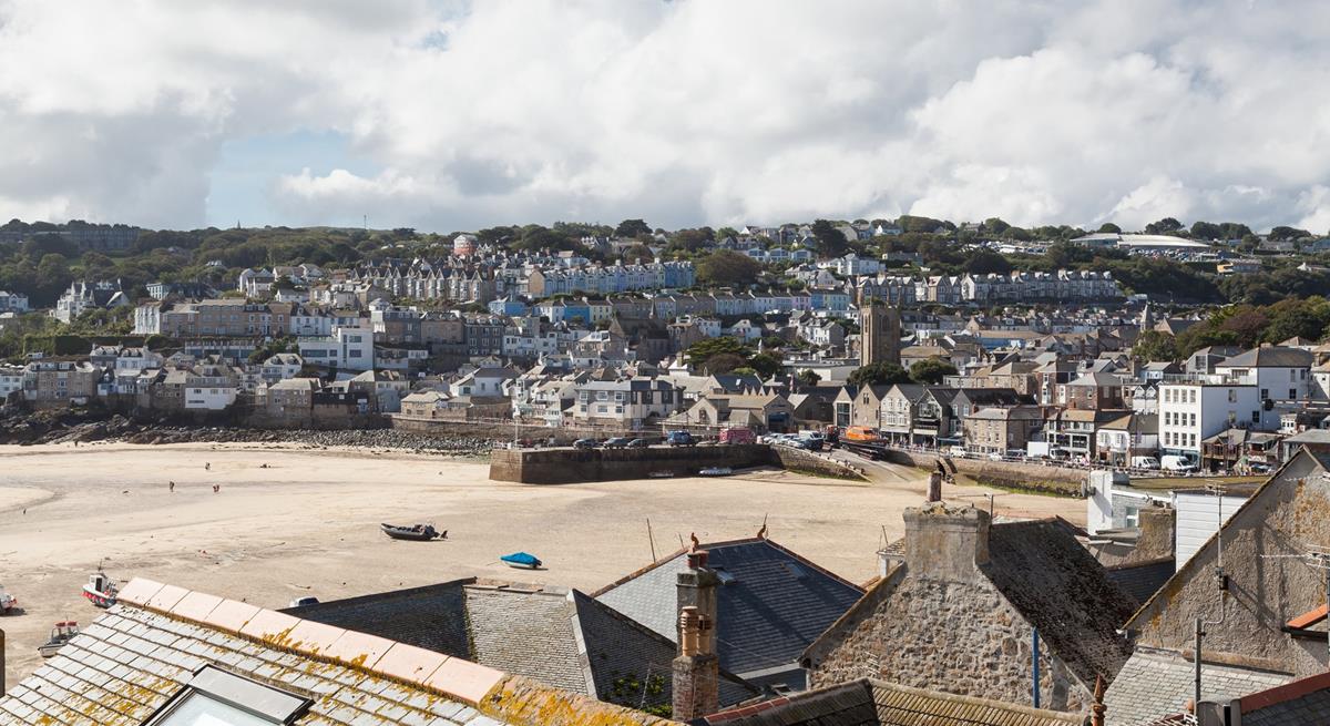 Enjoy views over the rooftops across to the harbour.