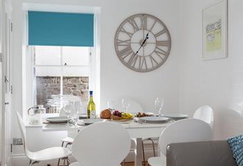 After a fun-filled day exploring St Ives, unwind around the table together with a glass of wine.
