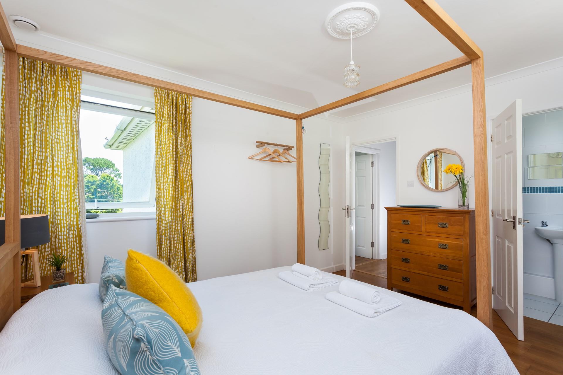 Wake up and wander out to the en suite to get ready for the day.