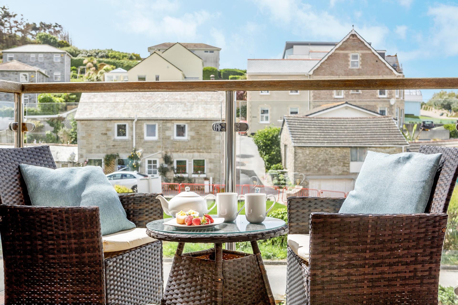 Sit outside in the evening and enjoy a cup of tea with a view!