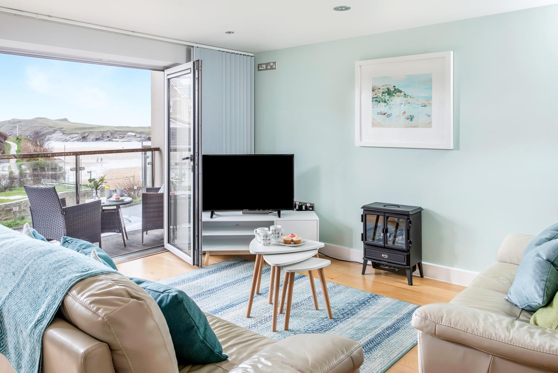 Sip a cuppa and enjoy some cake after a morning walk on the beach.