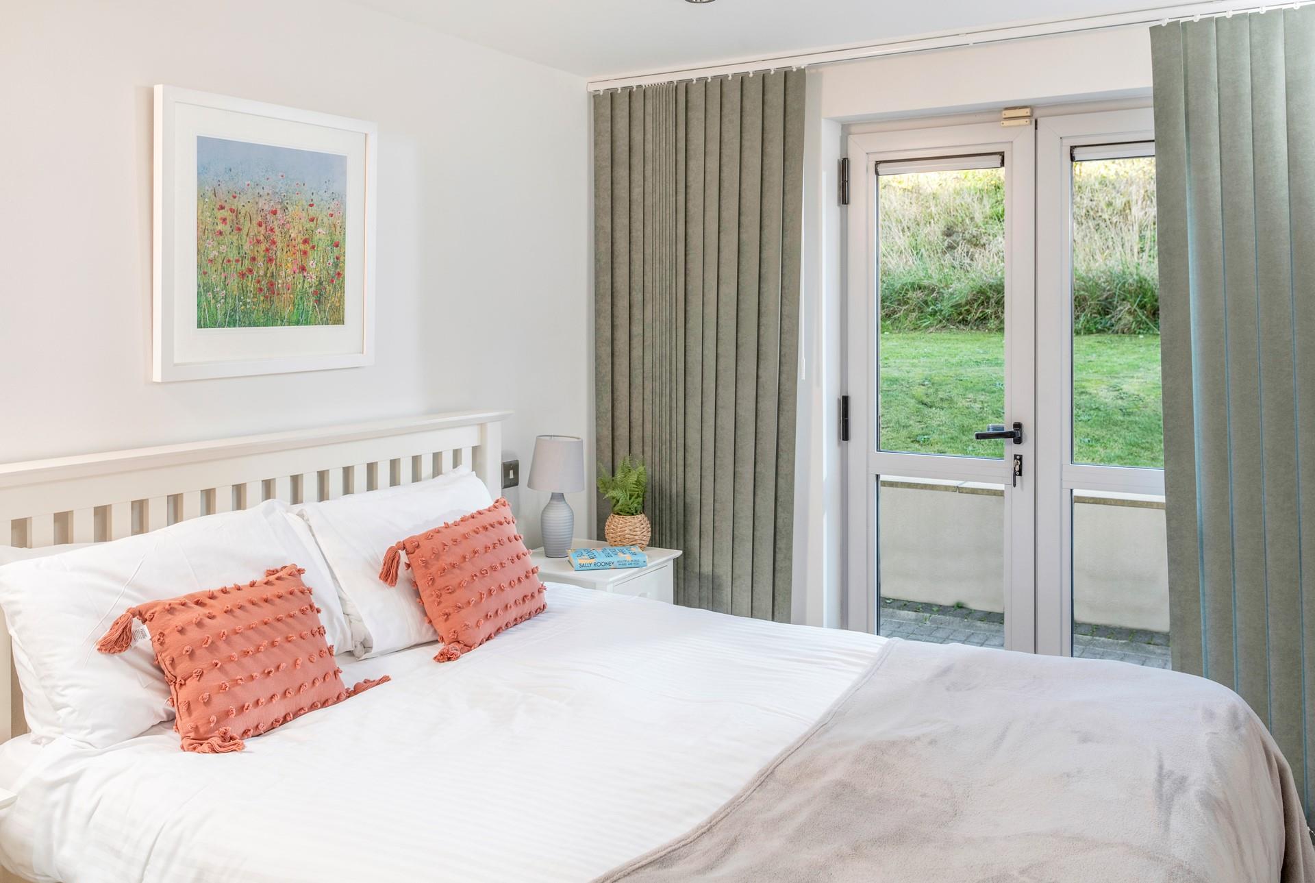 The bedrooms are decorated in neutral tones and are a calming space to relax each evening.