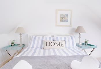 After a fun-filled day exploring St Ives, snuggle down in this sumptuous bed.