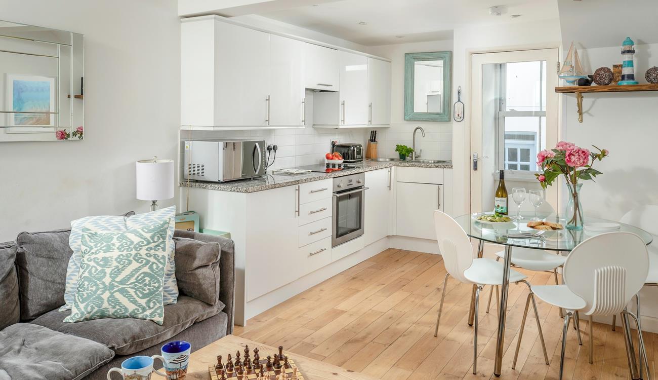 Open plan living ensures the property feels light and spacious.