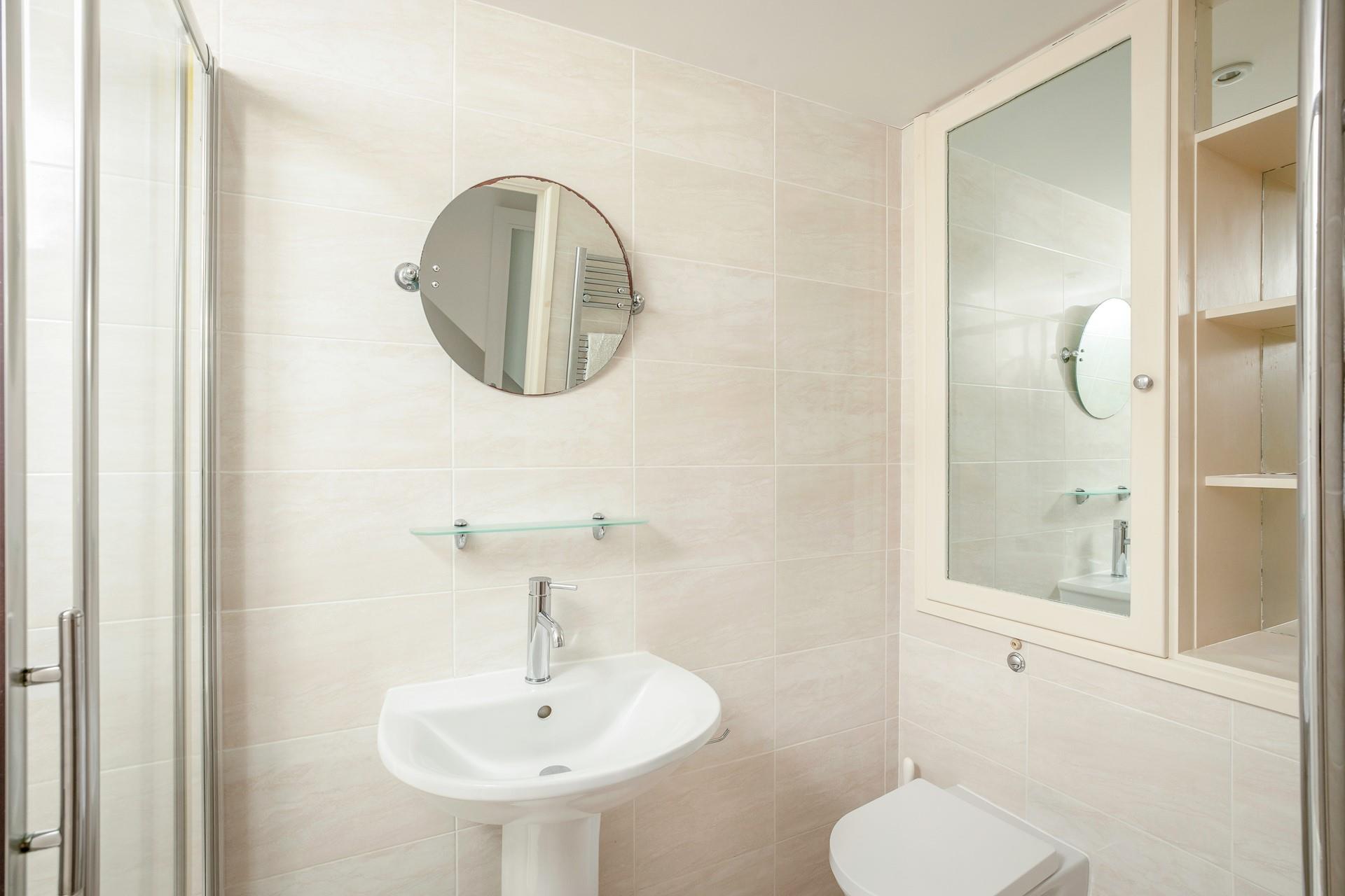 Get ready for the day in the shower room.