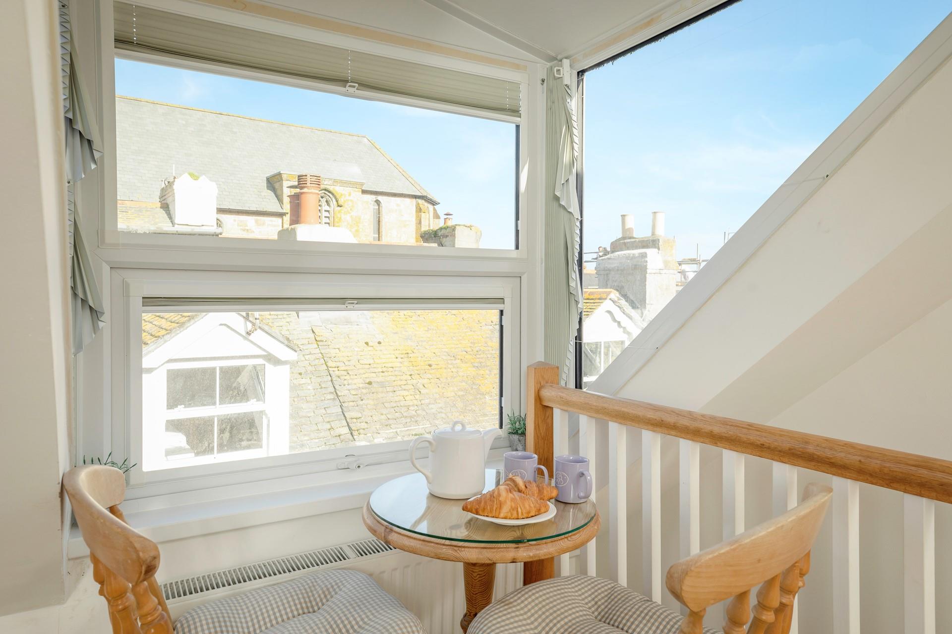 Tuck into warm buttery pastries to start the day.