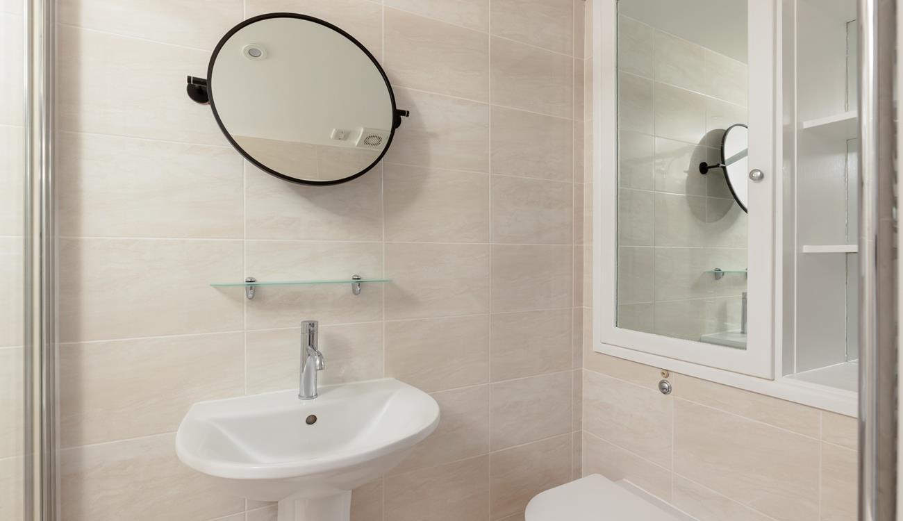 Get ready for the day in the shower room.