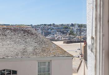 You can catch a glimpse of St Ives Harbour from this splendid property.
