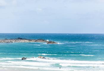 Head down to the beach to enjoy St Ives' legendary turquoise blue seas!