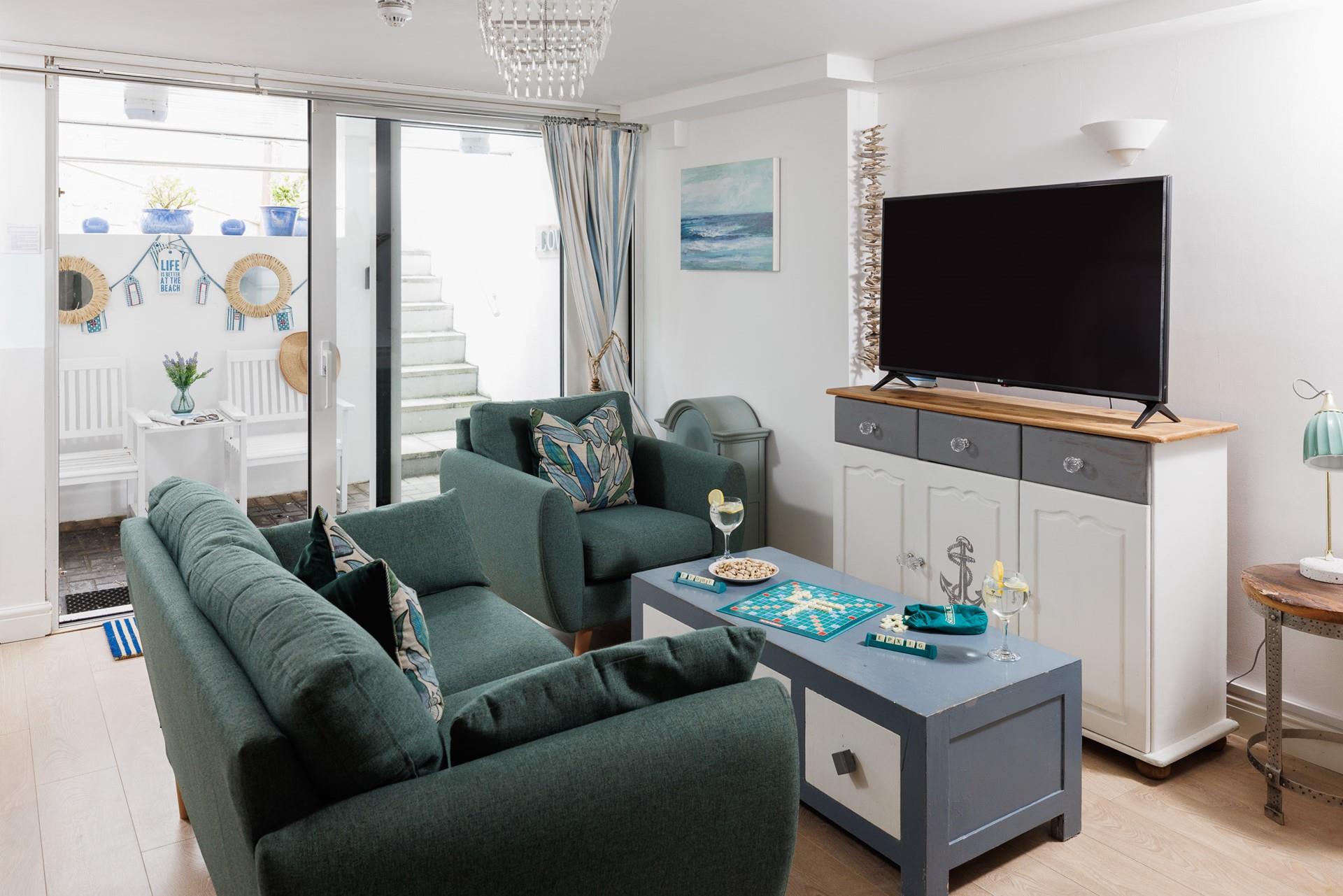 Put your feet up after a beach day and chill out in front of the TV.