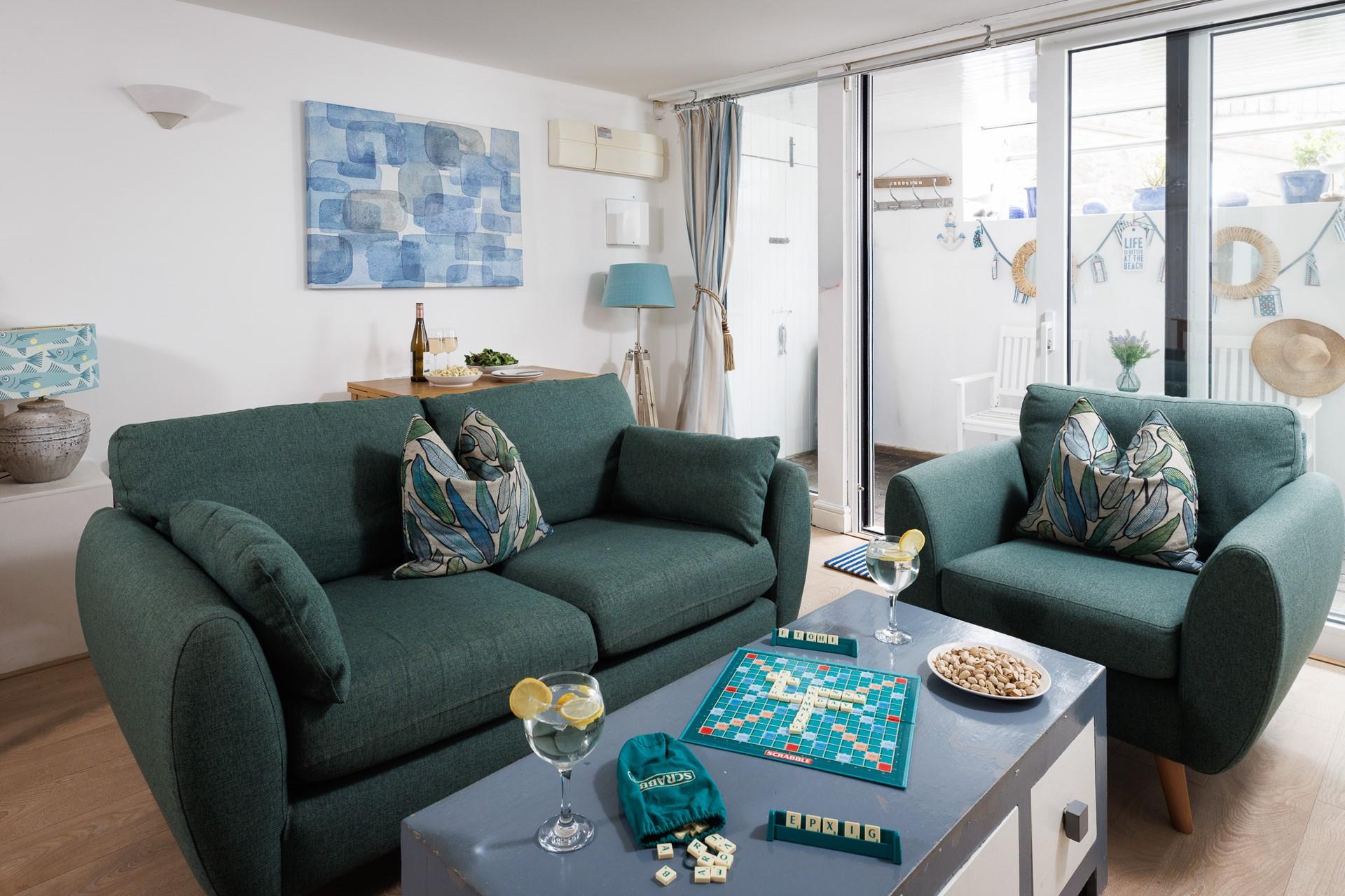 Wander out to your patio to enjoy soaking up the sun.