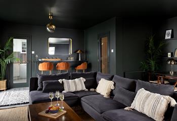 The second sitting room offers additional space for the whole family to relax.