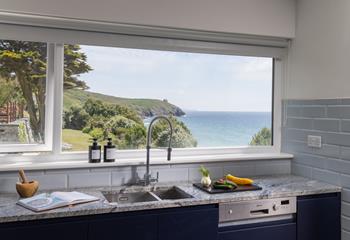 You can even enjoy the sea views from the kitchen sink!