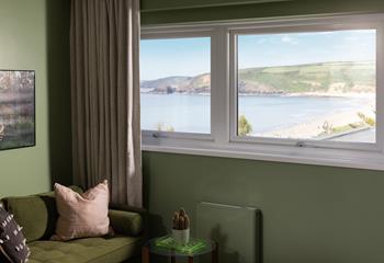 More beautiful views of the Cornish coastline from bedroom 2!