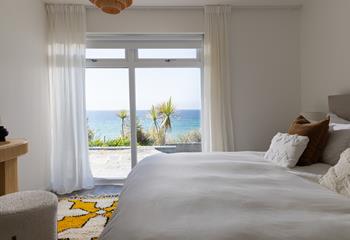 Open the patio doors and wander outside to breathe in the fresh Cornish air.